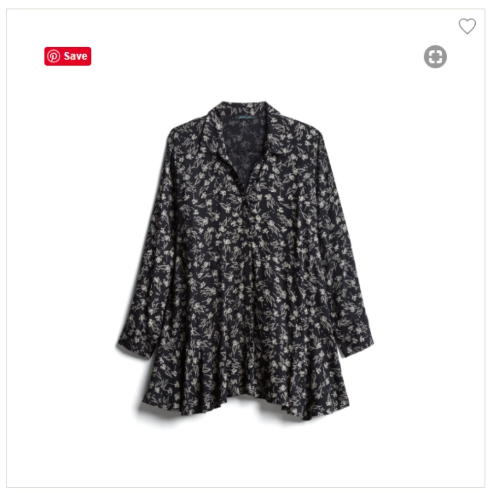 Faith and Zoe 2X Stitchfix tunic with flounce hem